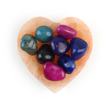 Orange Selenite Heart Bowl
